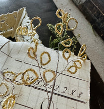 Load image into Gallery viewer, 12 Days of Christmas Gold Bouillon Leaf Garland