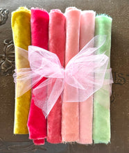 Load image into Gallery viewer, SWEETHEART Hand dyed Silk Velvet Collection 6 Pieces