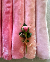Load image into Gallery viewer, PINK ROSEBUD Hand Dyed Silk Velvet Collection