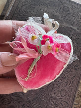 Load image into Gallery viewer, Bright Pink Silk Velvet Heart Token