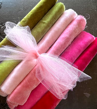 Load image into Gallery viewer, BLACK FRIDAY SALE Pink Poinsettia Hand dyed Silk Velvet Collection 6 Pieces