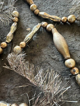 Load image into Gallery viewer, Silver Glass Bead and Tinsel Holiday Garland