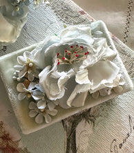 Load image into Gallery viewer, Pale Blue Vintage Velvet Treasure Box