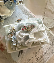 Load image into Gallery viewer, Pale Blue Vintage Velvet Treasure Box