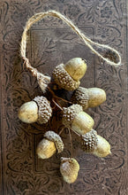 Load image into Gallery viewer, Rustic Golden Acorn Spray