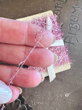 Load image into Gallery viewer, Tiny Pink Micro Tinsel Trim 20 Yards Metallic Garland