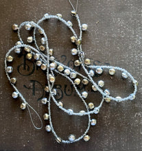 Load image into Gallery viewer, Silver and Gold Jingle Bell Holiday Garland