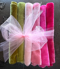 Load image into Gallery viewer, BLACK FRIDAY SALE Pink Poinsettia Hand dyed Silk Velvet Collection 6 Pieces
