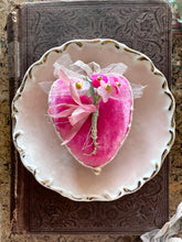 Load image into Gallery viewer, Bright Pink Silk Velvet Heart Token