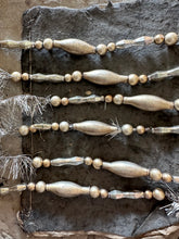 Load image into Gallery viewer, Silver Glass Bead and Tinsel Holiday Garland
