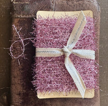Load image into Gallery viewer, Tiny Pink Micro Tinsel Trim 20 Yards Metallic Garland