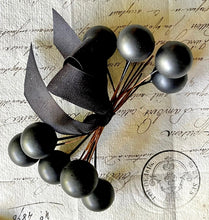 Load image into Gallery viewer, Matte Black Millinery Stamen Balls