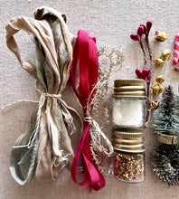 Load image into Gallery viewer, Tiny Tree Trimming Kit with Vintage and Hand Dyed Trims