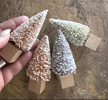 Load image into Gallery viewer, Retro Frosted Pastel Bottle Brush Trees