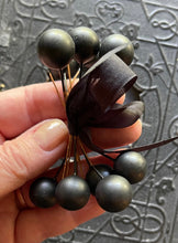 Load image into Gallery viewer, Matte Black Millinery Stamen Balls