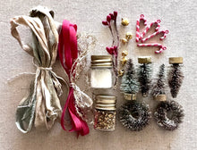 Load image into Gallery viewer, Tiny Tree Trimming Kit with Vintage and Hand Dyed Trims