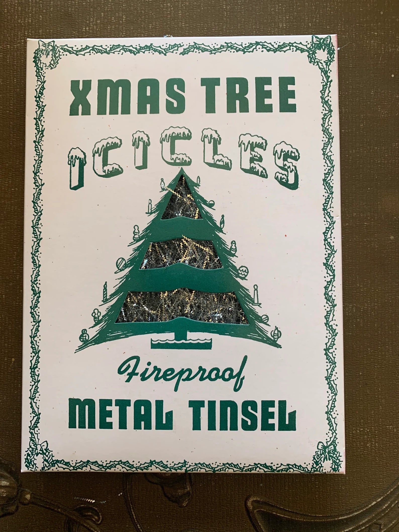 Silver Xmas Tree Holiday Icicles Fireproof Metal Tinsel JulieCollings silver-xmas-tree-holiday-icicles-fireproof-metal-tinsel-juliecollings