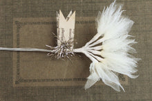 Load image into Gallery viewer, Wired Cream Tulle Millinery Sprays Wedding Corsage Trim