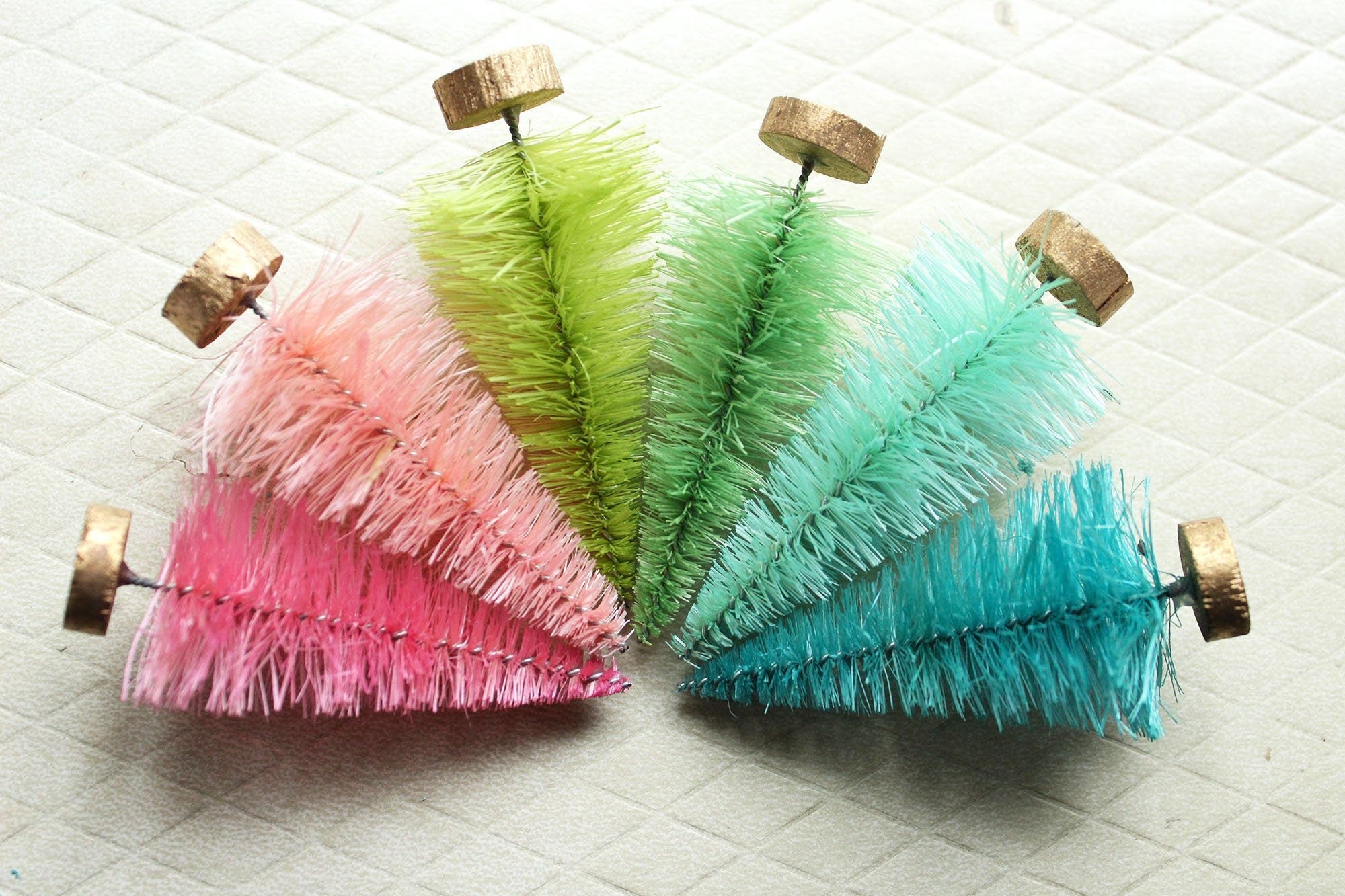 Pastel Mini Bottlebrush Trees (Sold Individually)