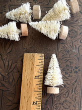 Load image into Gallery viewer, 8 White Bottle Brush Tiny Christmas dTrees