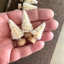Load image into Gallery viewer, 8 White Bottle Brush Tiny Christmas dTrees