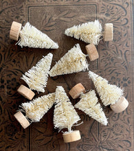 Load image into Gallery viewer, 8 White Bottle Brush Tiny Christmas dTrees