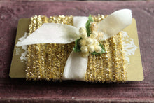 Load image into Gallery viewer, Metallic Gold Holiday Tiny Tinsel Trim