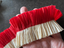 Load image into Gallery viewer, Red and Off White Vintage Ruffles