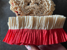 Load image into Gallery viewer, Red and Off White Vintage Ruffles