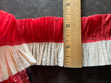 Load image into Gallery viewer, Red and Off White Vintage Ruffles