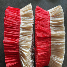 Load image into Gallery viewer, Red and Off White Vintage Ruffles