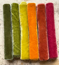 Load image into Gallery viewer, Hand dyed Silk Velvet Autumn Woods Fall Collection