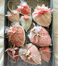 Load image into Gallery viewer, Custom Order for BETH Silk Velvet Heart Token and Velvet Heart Pendant
