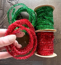 Load image into Gallery viewer, Wired Tinsel Spools in Four Colors 12 Days of Christmas
