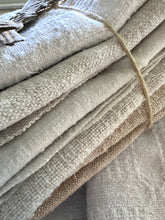 Load image into Gallery viewer, Vintage French Homespun Rustic Linen Fabric Bundle
