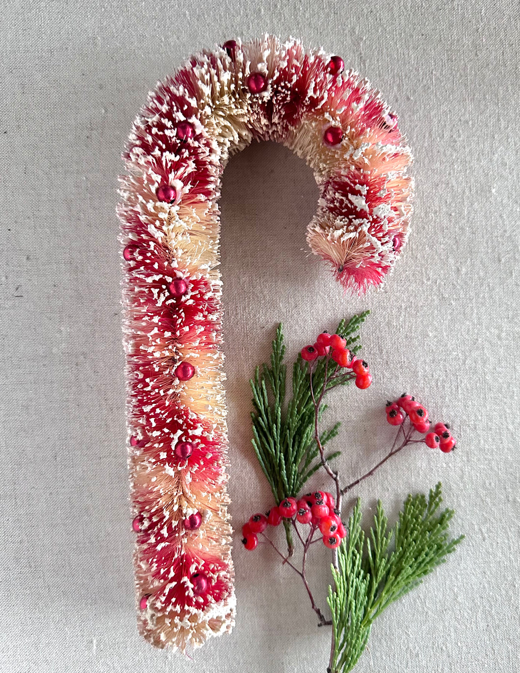 Bottle Brush Candy Cane Decorations 12 Days of Christmas