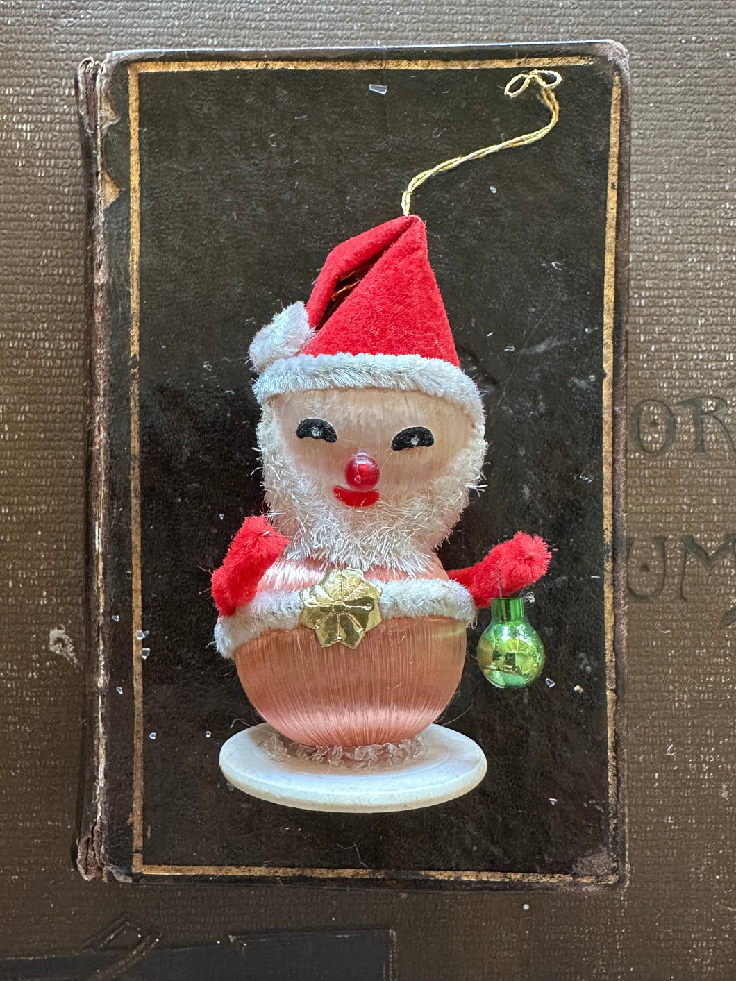 Vintage Satin Ball Santa Snowman 12 Days of Christmas