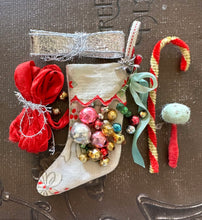 Load image into Gallery viewer, 12 Days of Christmas Tiny Vintage Stockings
