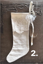 Load image into Gallery viewer, Handmade Vintage Stockings 12 Days of Christmas
