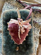Load image into Gallery viewer, Custom Order for BETH Silk Velvet Heart Token and Velvet Heart Pendant
