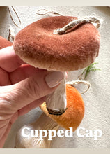 Load image into Gallery viewer, Brown Velvet Mushroom Ornaments
