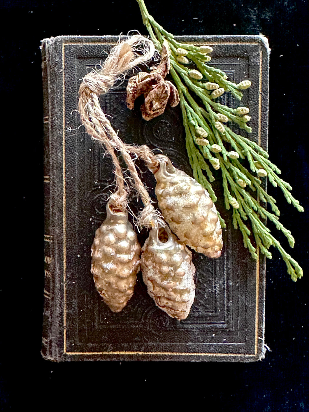 Frosted Glass Pinecones 12 Days of Christmas