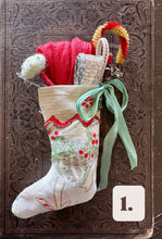 Load image into Gallery viewer, 12 Days of Christmas Tiny Vintage Stockings

