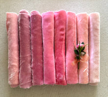 Load image into Gallery viewer, PINK ROSEBUD Hand Dyed Silk Velvet Collection
