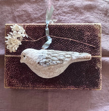 Load image into Gallery viewer, Mercury Glass Glittered Bird Ornament 12 Days of Christmas
