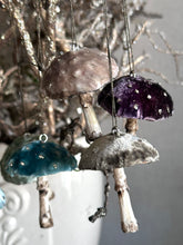 Load image into Gallery viewer, CYBER MONDAY MUSHROOM SALE Miniature Feather Tree Mushroom Ornaments
