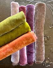 Load image into Gallery viewer, Last One VIOLET CRUMBLE Hand Dyed Silk Velvet Collection
