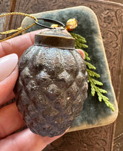 Load image into Gallery viewer, Rustic Pinecone Ornament with Ornate Cap
