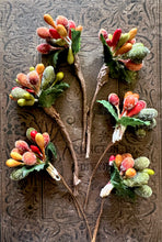Load image into Gallery viewer, Harvest Sugared Stamens Burnt Orange and Gold Autumn Millinery Stamen Bundle

