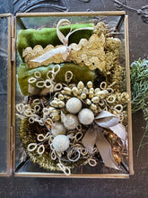 Load image into Gallery viewer, 12 Days of Christmas Golden Treasure Boxes~ Holly Green
